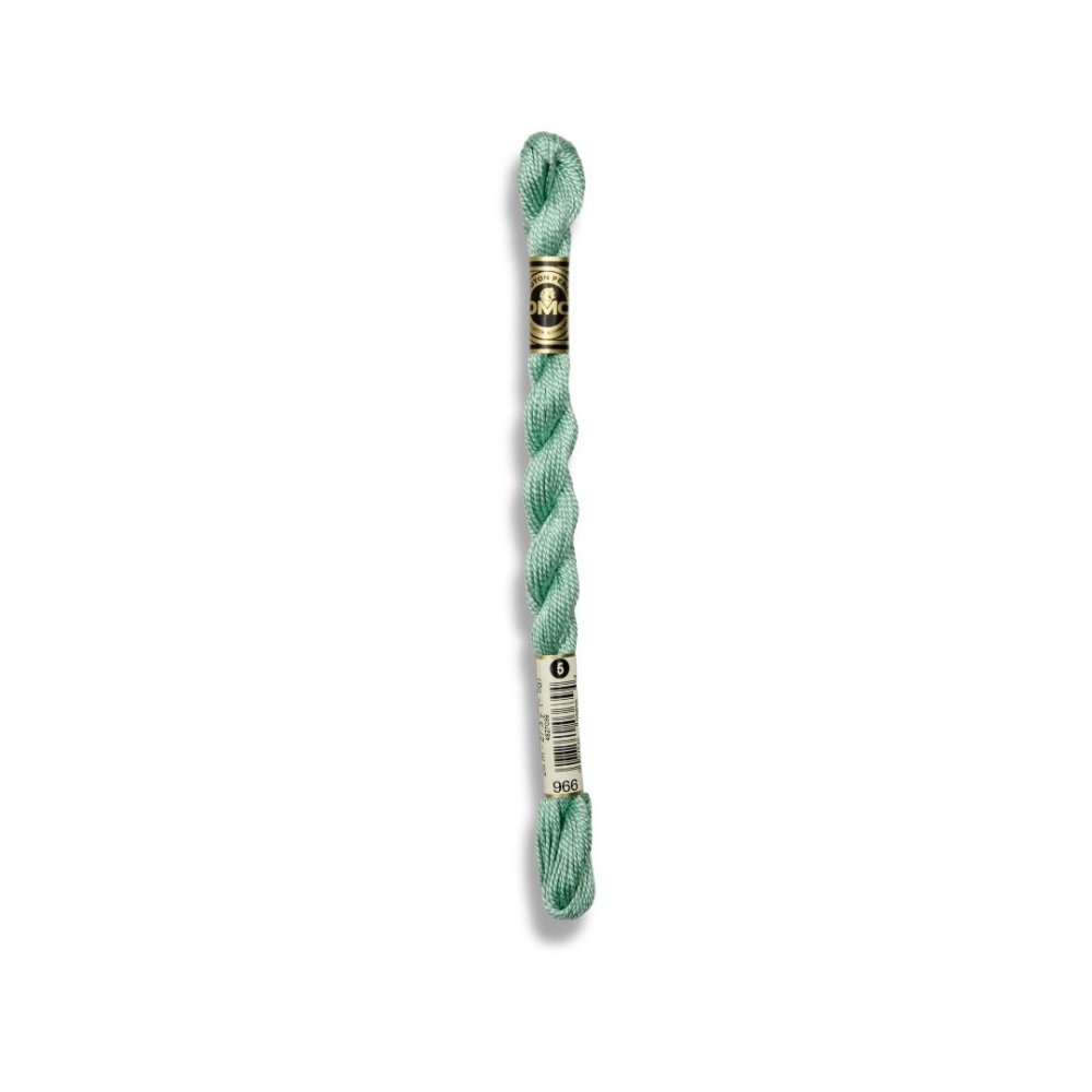 DMC Pearl Cotton Art. 115/5, 966 Medium Baby Green - Broderigarn, Garn, Sticka & virka