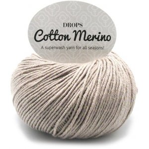 DROPS Cotton Merino Uni Colour garn - 50 g - Beige (03)