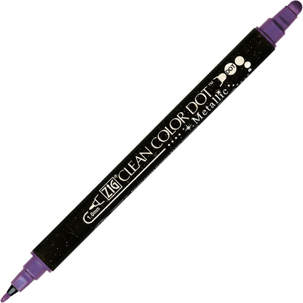 Pigmentpen ZIG Clean Color Dot - Metallic Violet - Tuschpenne, Penne, Penne, kridt & tusch