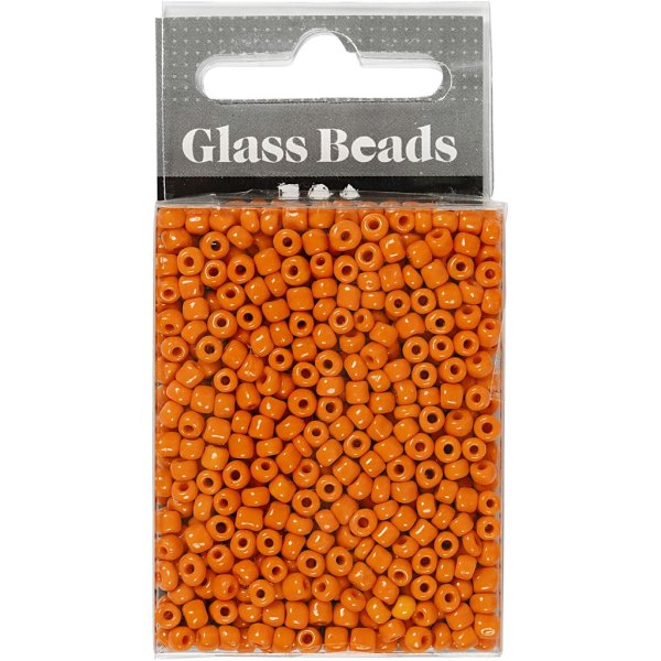 Rocailleperler 3 mm Oransje 25 g
