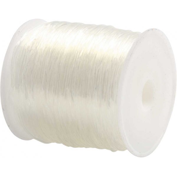 Elastisk smyckestråd - Ø0,8 mm - rund - 100 m Elastisk smyckestråd - Ø0,8 mm - rund - 100 m