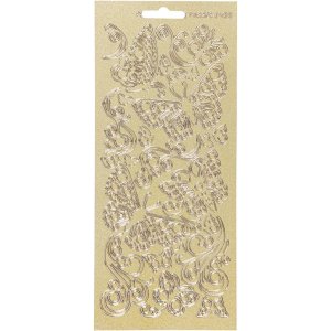 Klistermærker Sommerfugle 10x23 cm Guld - 1 ark Klistermærker Sommerfugle 10x23 cm Guld - 1 ark