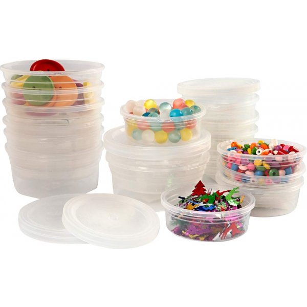 Plastburk med lock - 45 ml - 20 st Plastburk med lock - 45 ml - 20 st