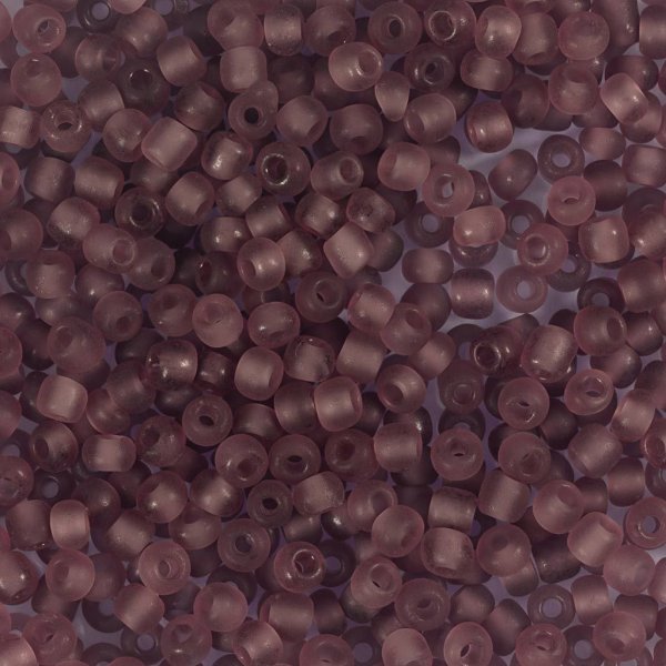 Rocaillep�rlor matt frozen 3 mm Ljuslila 25 g
