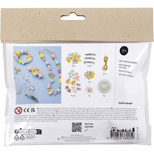 Mini DIY-sett Smykke Halskjede Armbånd Øredobber Lyseblå/Lyserød/Gul Mini DIY-sett Smykke Halskjede Armbånd Øredobber Lyseblå/Lyserød/Gul