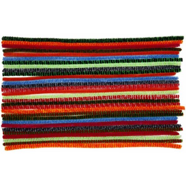 Piprensare - 6 mm - mixade färger - randiga - 30 st Piprensare - 6 mm - mixade färger - randiga - 30 st
