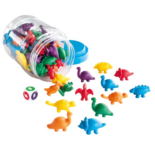 F�rgsortering dinosaurier 14 cm � 10 cm - 60 st