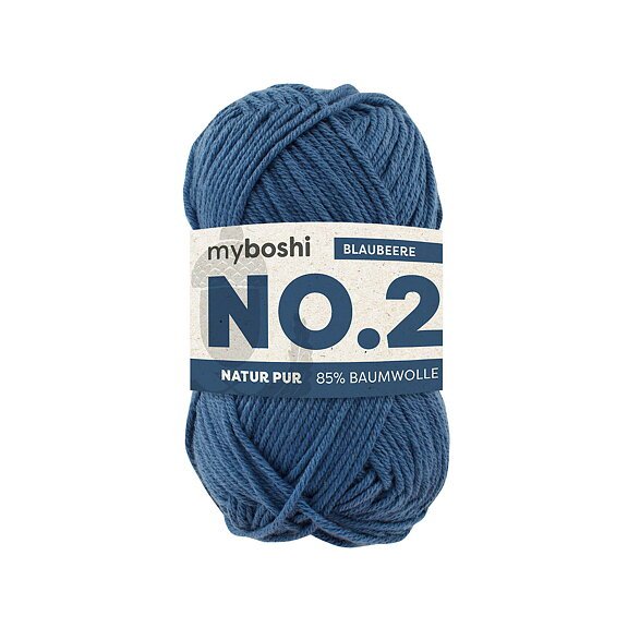 Myboshi No.2 - 50 g - Blue Berry - Myboshi garn, Garn, Strikke, hækle, knytte og væve