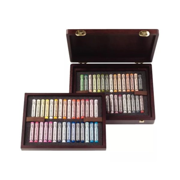 Soft Pastel Porträtt i träskrin - 60 st Soft Pastel Porträtt i träskrin - 60 st