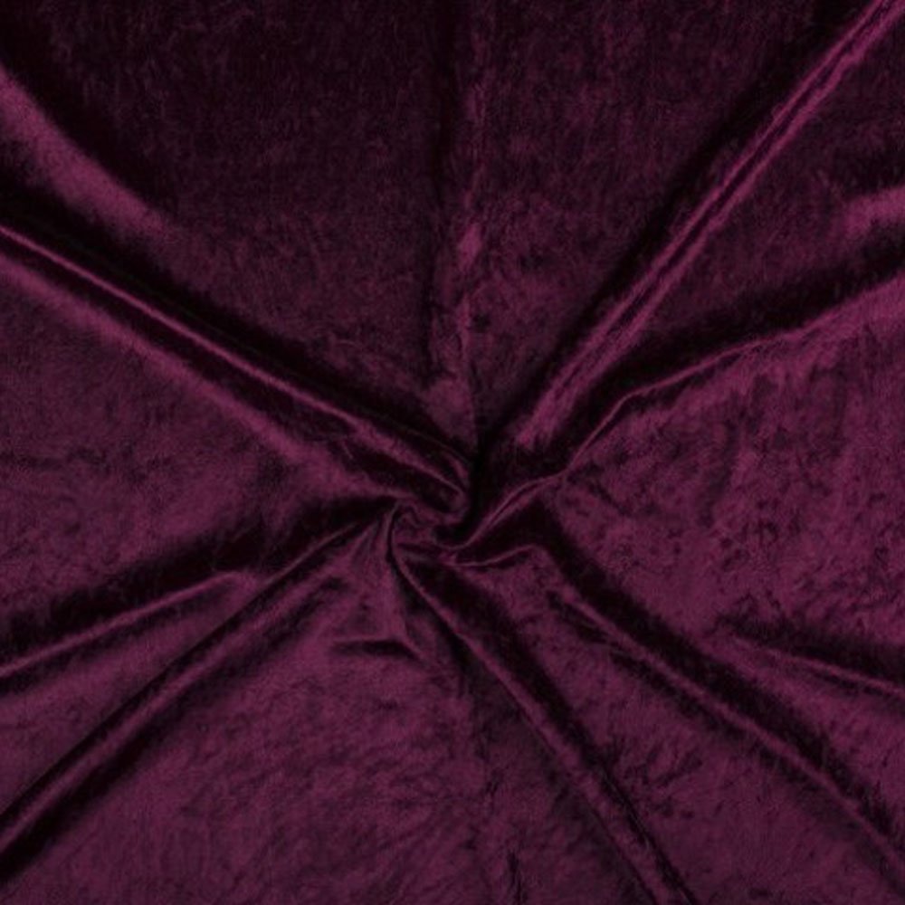 Crushed Push - 219 Aubergine - Fløyelstoff, Tekstiler