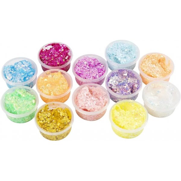 Glitter clay, mixade färger, 72x20 ml Glitter clay, mixade färger, 72x20 ml