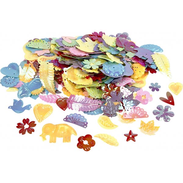 Paljetter - pärlemorsfärger - 400 g Paljetter - pärlemorsfärger - 400 g