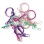 Färgglada metallnyckelringar med krok, 10-pack Färgglada metallnyckelringar med krok, 10-pack