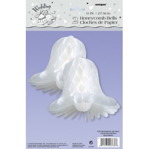 Honeycomb wedding bells - 28 cm 2 st