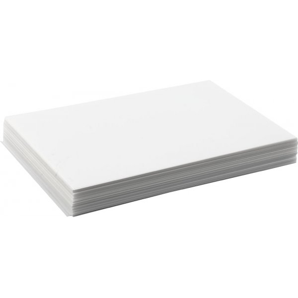 Krympe plastfolie - Matt hvit - 100 ark Krympe plastfolie - Matt hvit - 100 ark