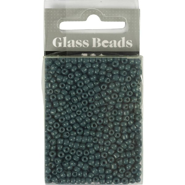 Rocaillep�rlor matt frozen 3 mm M�rkgr� 25 g