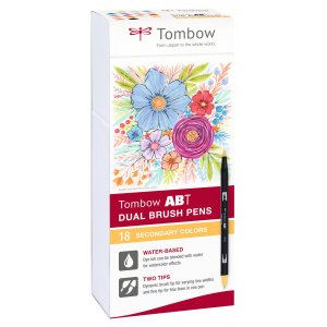 Tombow ABT dobbeltbørstepen Basic 2 18-pak Tombow ABT dobbeltbørstepen Basic 2 18-pak