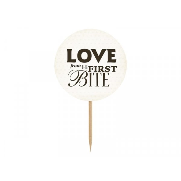 Cupcake toppers - Sweet love 6 st Cupcake toppers - Sweet love 6 st