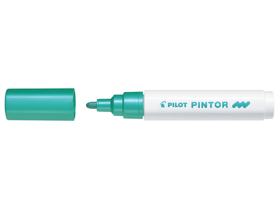 Fiberpen Pilot Pintor - (Medium) - Metallisk grøn - Fiberpenne, Penne, Penne, kridt & tusch