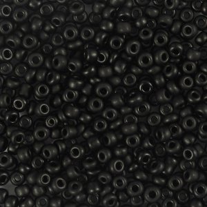 Rocaillepärlor 3 mm Matt Frozen Svart 25 g Rocaillepärlor 3 mm Matt Frozen Svart 25 g