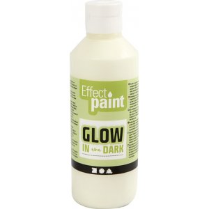 Glow in the Dark - fluorescerende gul - 250 ml