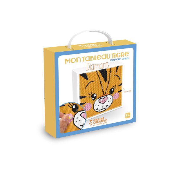 Diamond dots-kit med tigermotiv 20 x 20 cm Diamond dots-kit med tigermotiv 20 x 20 cm