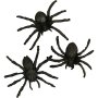 Plast edderkopper 4 cm svarte 10 stk Plast edderkopper 4 cm svarte 10 stk