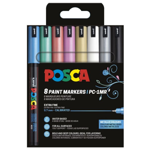 Poscasett PC-1MR Metall - 8 Tusjer