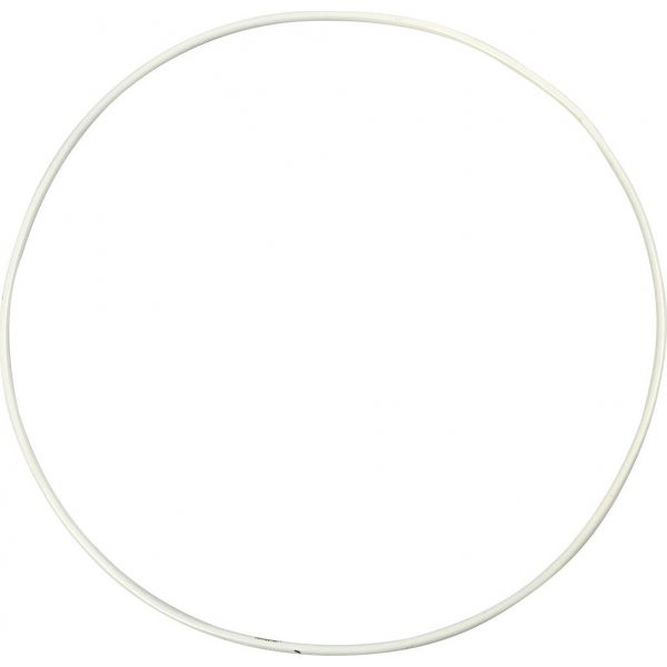 Metallring - vit - 20 cm - 5 st