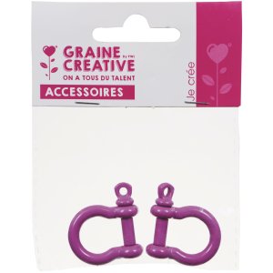 Metallkopplingar rosa 22 x 27 mm, 2-pack Metallkopplingar rosa 22 x 27 mm, 2-pack