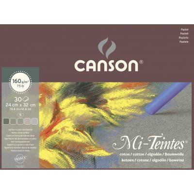 Canson Mi-Teintes Pastelpapir 160 g - 24x32 cm - Gr Nuancer