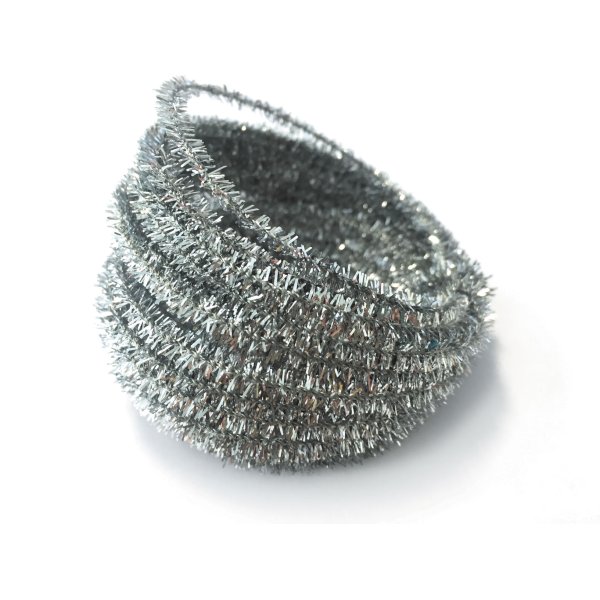 Chenilletr�d 6 mm silver, 10 meter