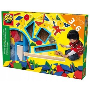 Hammarpussel geometriska former trä 30x20 cm - SES Creative Hammarpussel geometriska former trä 30x20 cm - SES Creative