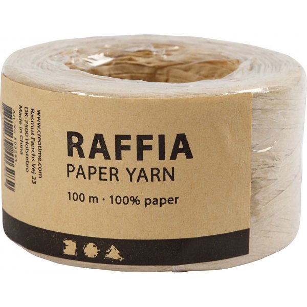 Raffia Pappersgarn - sand - 100 m Raffia Pappersgarn - sand - 100 m