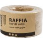 Raffia Papirgarn - sand - 100 m