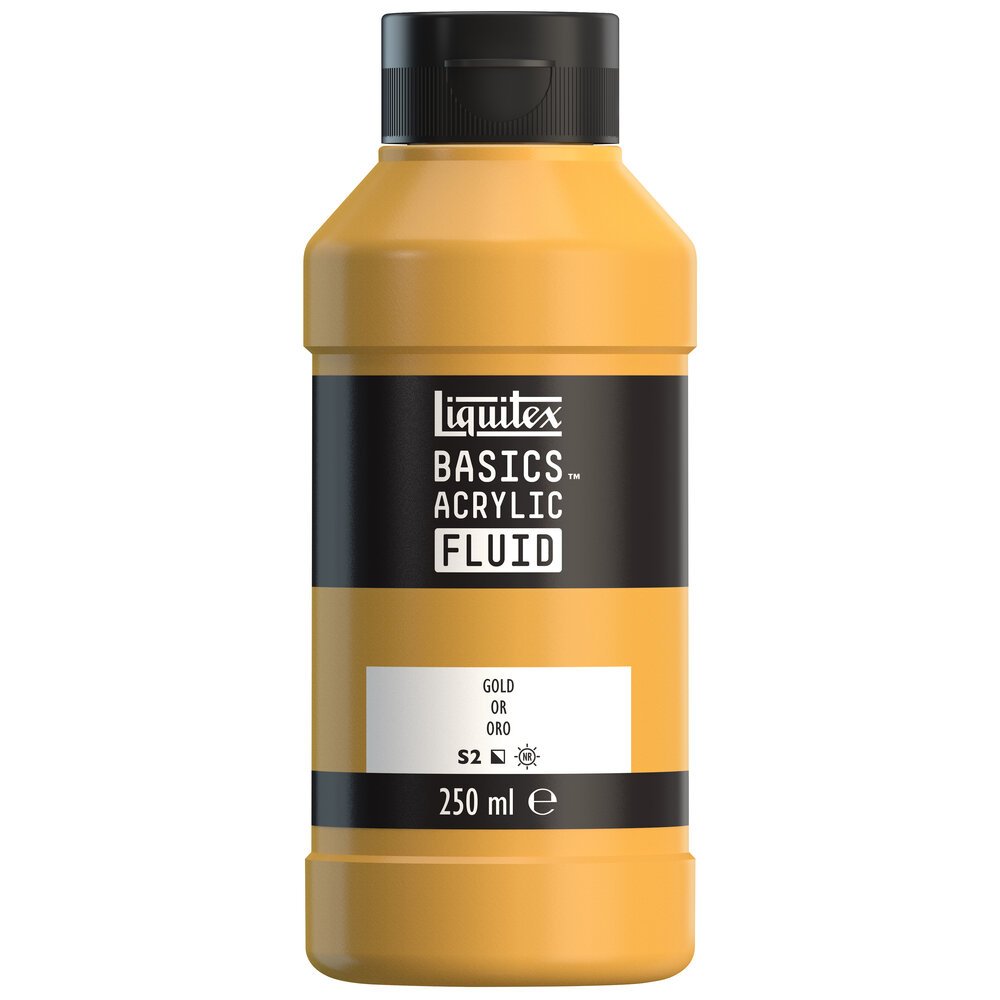 Akrylfärg - Liquitex Basics Fluid - 250ml - Gold - Akrylfärger, Konstnärsfärger