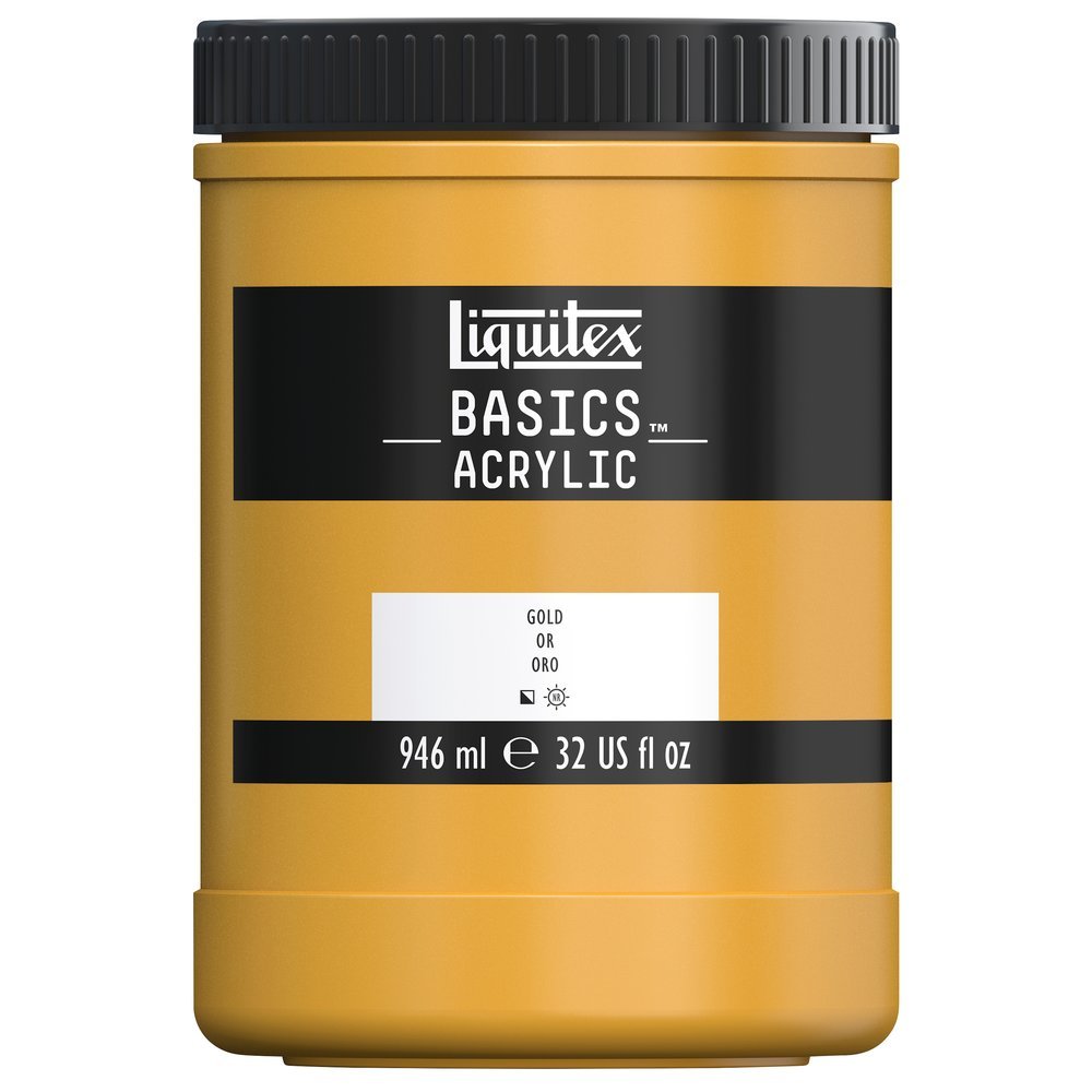 Akrylfärg - Liquitex Basics - 946ml - Gold - Akrylfärger, Konstnärsfärger