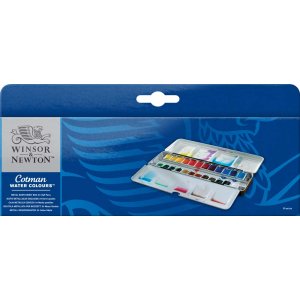 Akvarellmaling W&N Cotman - Skisserens metallboks 24 farger
