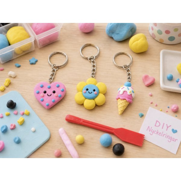 Craft Design nyckelringar Sense - DIY-kit med lufttorkande lera Craft Design nyckelringar Sense - DIY-kit med lufttorkande lera