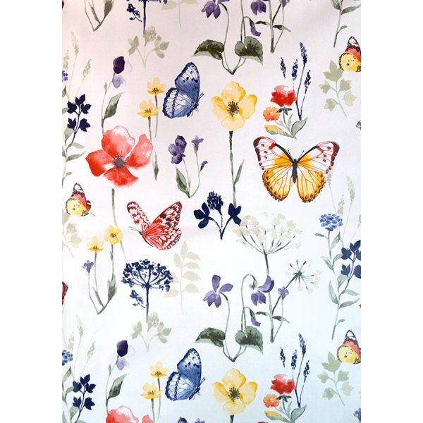 Voksduk sommerfugler og blomster