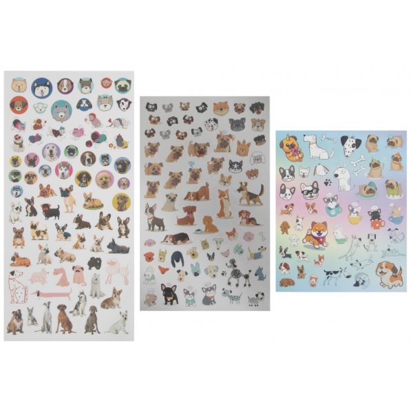 Klisterm�rken hundar eller katter 100 st - sticker set - Slumpvis