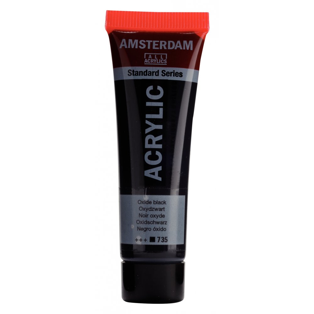 Akrylmaling Amsterdam 20 ml - Oxid Black - Akrylfarver, Kunstnerfarver