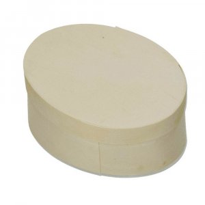Plywoodask  120 x 90 mm H 50 mm - obehandlat oval