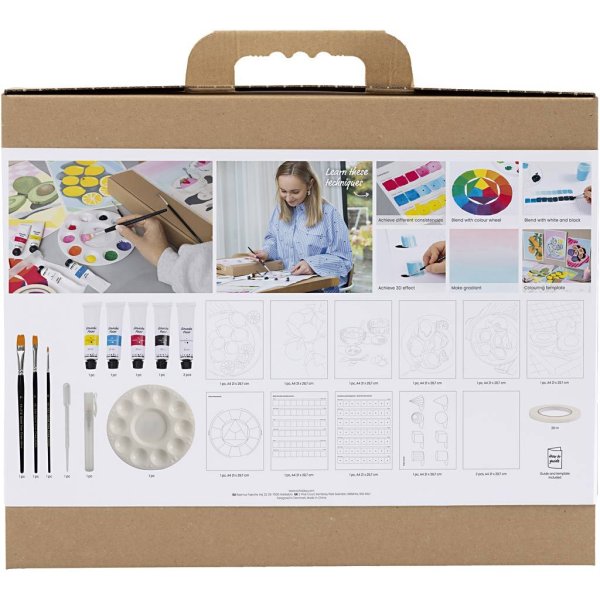 Startsæt Gouache-maling blandede farver Startsæt Gouache-maling blandede farver