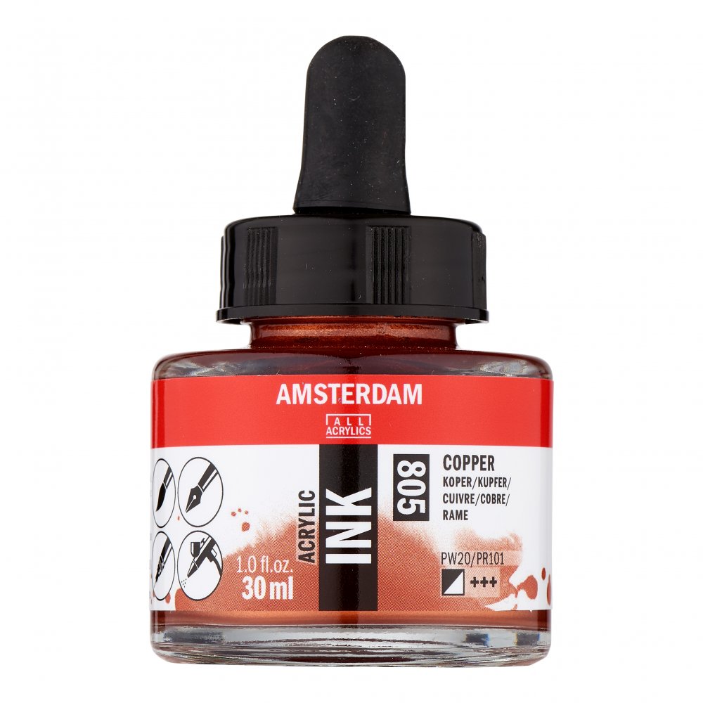 Akryltusch Amsterdam 30 ml - Copper - Tusch & Blæk, Kunstnerfarver