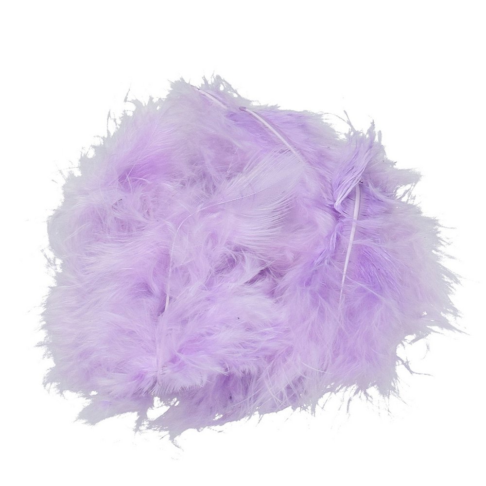 Maraboufjer 80 - 100 mm - Lilla 2 g ~ 22-pak - Fjer, Dekorationmateriale, Hobbymateriale, Håndværk