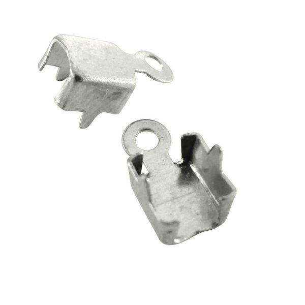 4-pack silverfärgade klämfästen 2 mm 4-pack silverfärgade klämfästen 2 mm