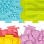 Sensorisk matta Montessori fotmassage 8 delar Pastell - Pusselmatta