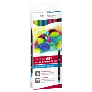 Tombow ABT dobbeltbørstepen Basic 6-pak Tombow ABT dobbeltbørstepen Basic 6-pak