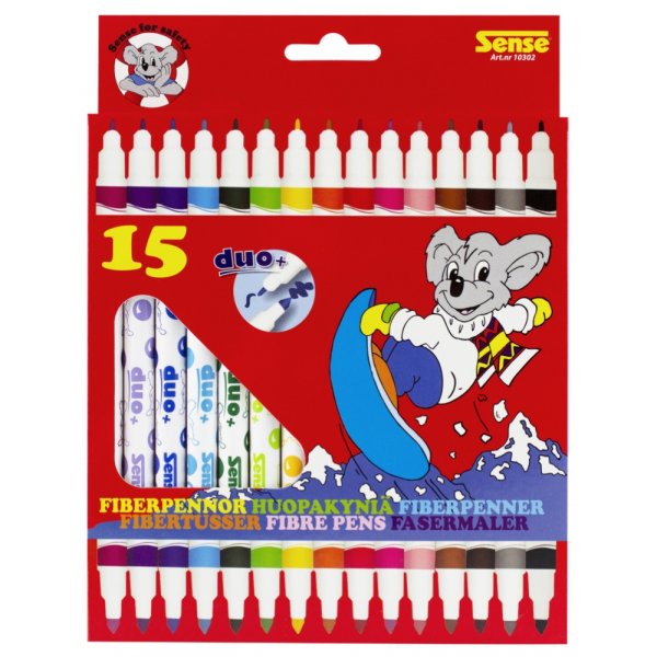 Fiberpennor Dubbelspets 15-P